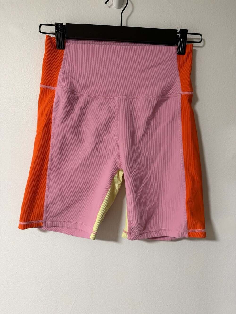 Wilo The Label Color Block Ribbed Biker Shorts Size M